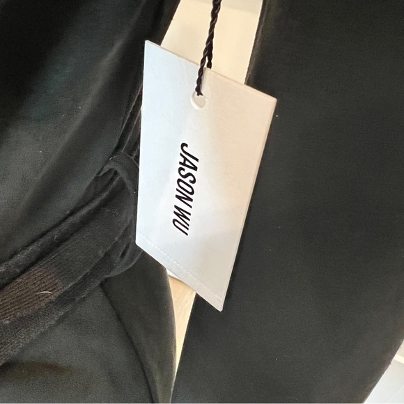 jason wu black suede wrap dress long sleeves mini with waist belt size XS - Picture 10 of 12